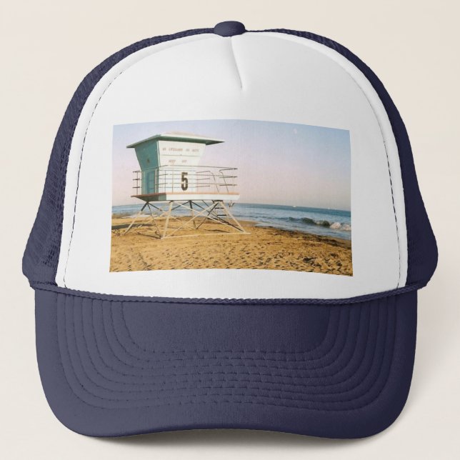 Lifeguard Tower in Santa Cruz Trucker Hat (Front)
