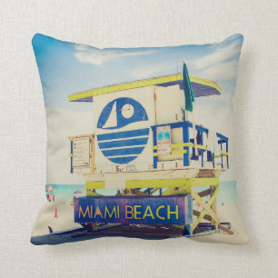 Lifeguard Tower   South Beach, Miami, Fl Cushion