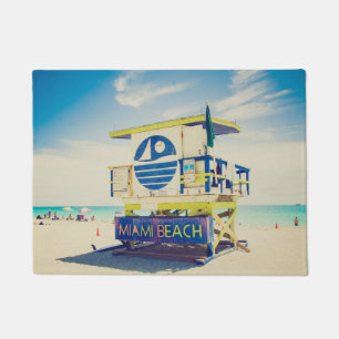 Lifeguard Tower South Beach, Miami, Fl Doormat