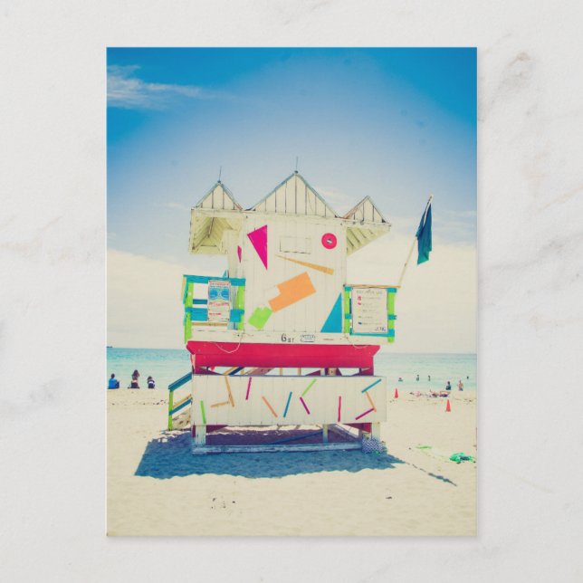 Lifeguard Tower | South Beach, Miami Postcard (Front)
