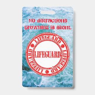 Lifeguard/Water Watcher Badge ID Badge