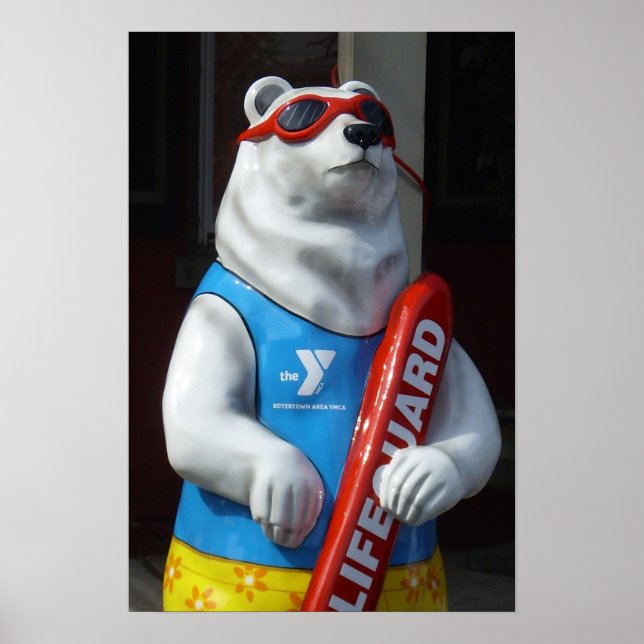 Lifeguard White Bear Poster (Front)