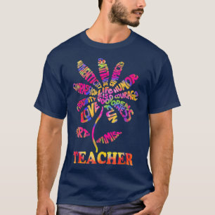 Lifeis good Teacher Daisy Tie Dye Teach School Sun T-Shirt