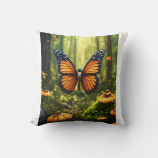Lifelike Butterfly Illustration pillows