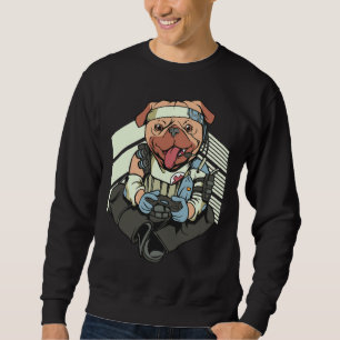 LIFELINE PUG GAMER DOG Classic T-Shirt 206 Sweatshirt