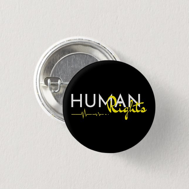 Lifeline to Human Rights 3 Cm Round Badge (Front & Back)