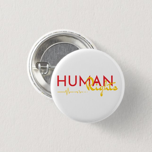 Lifeline to Human Rights 3 Cm Round Badge (Front & Back)