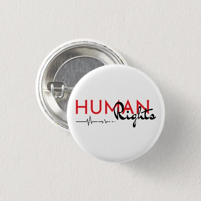 Lifeline to Human Rights 3 Cm Round Badge (Front & Back)