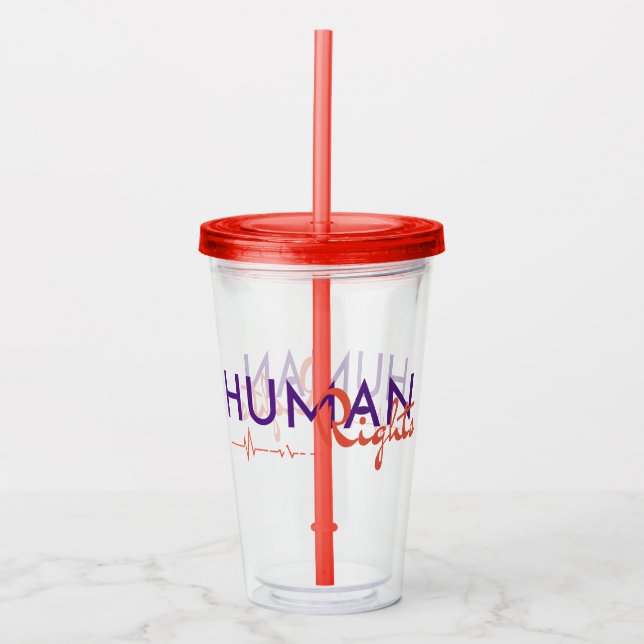 Lifeline to Human Rights Acrylic Tumbler (Front)