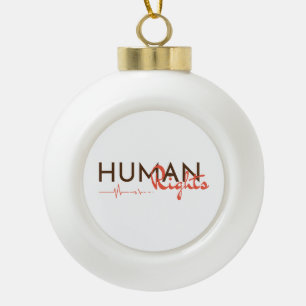 Lifeline to Human Rights Ceramic Ball Christmas Ornament