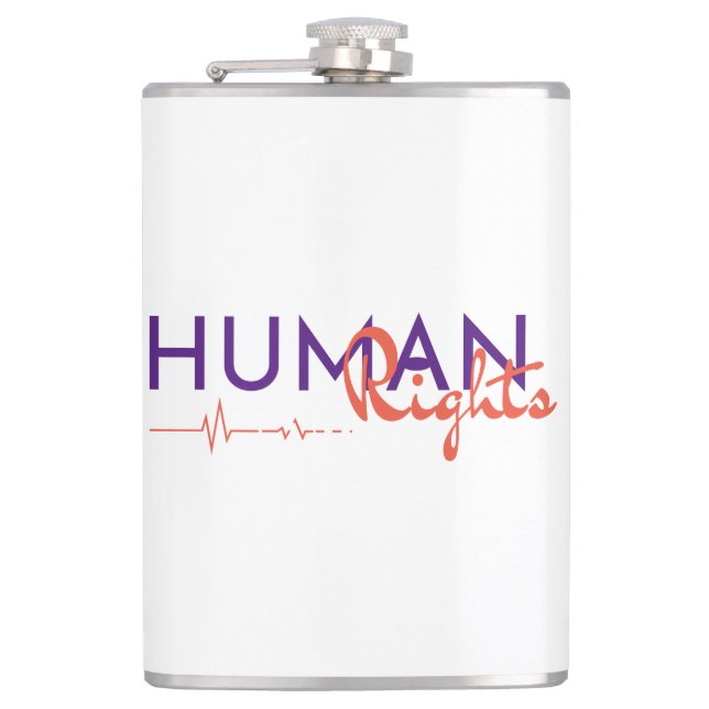 Lifeline to Human Rights Hip Flask (Front)
