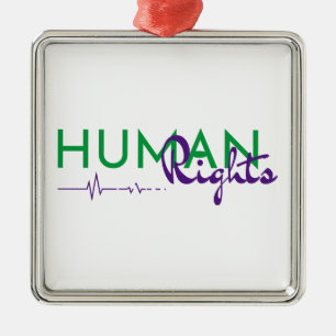 Lifeline to Human Rights Metal Ornament