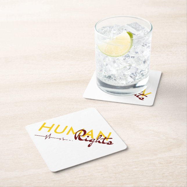 Lifeline to Human Rights Paper Coaster (Insitu)