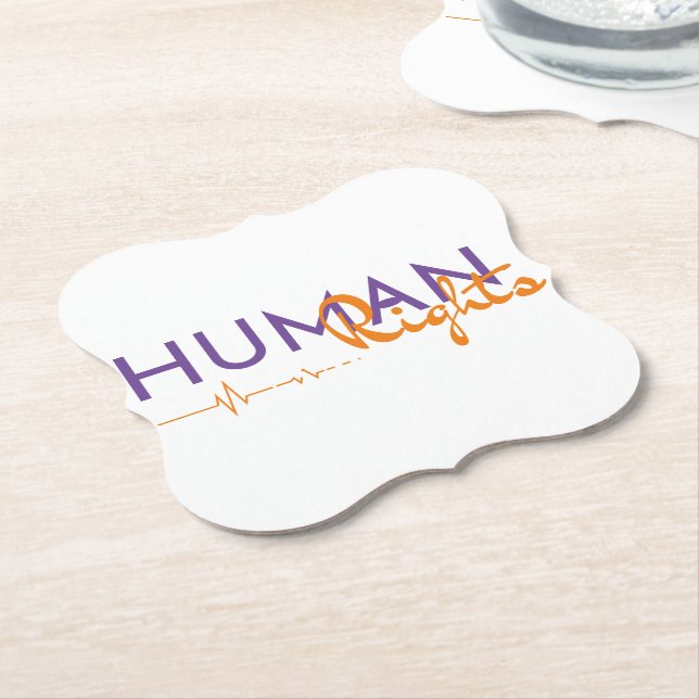 Lifeline to Human Rights Paper Coaster (Angled)