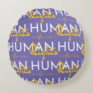 Lifeline to Human Rights Round Cushion