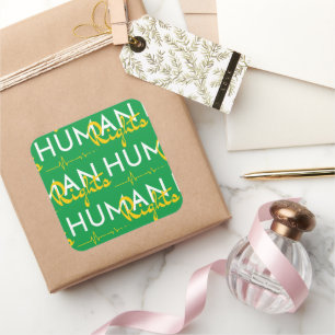 Lifeline to Human Rights Square Sticker
