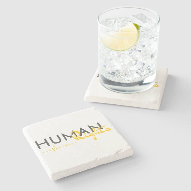 Lifeline to Human Rights Stone Coaster (Side)