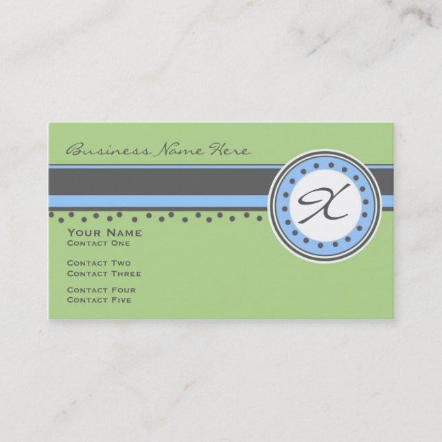 Lifelong Monogram Business Card (Front)