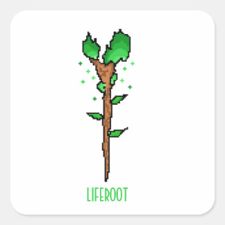 Liferoot Wizard Staff Fantasy Weapon Square Sticker