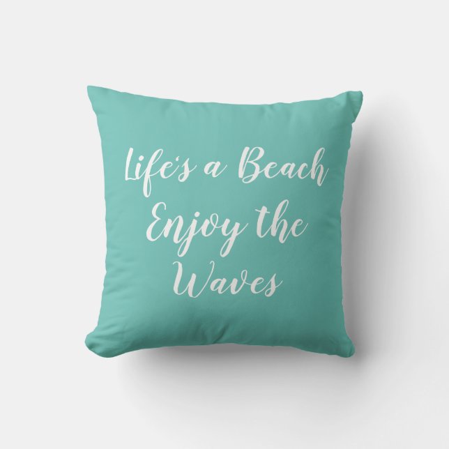 Life's a Beach Enjoy the Waves Beach Cushion (Front)