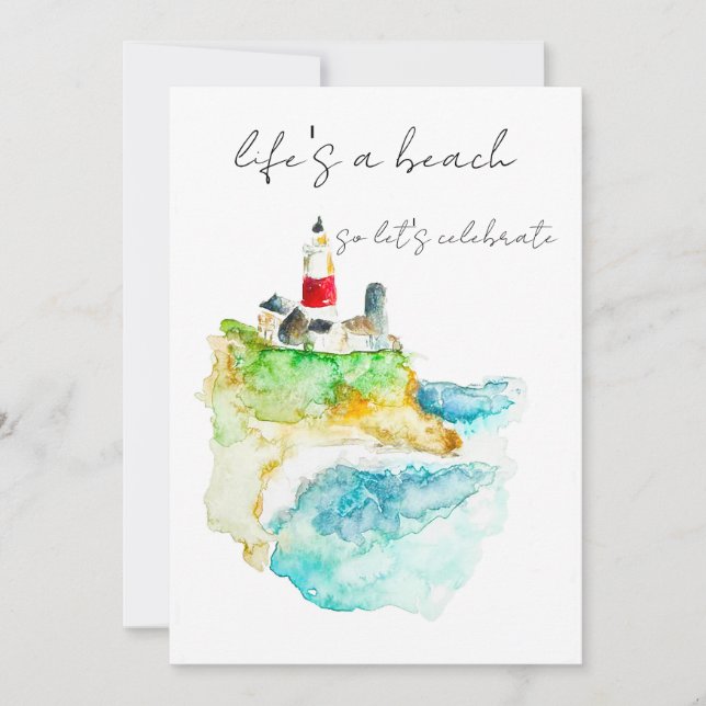 Life's a Beach Invitation (Front)