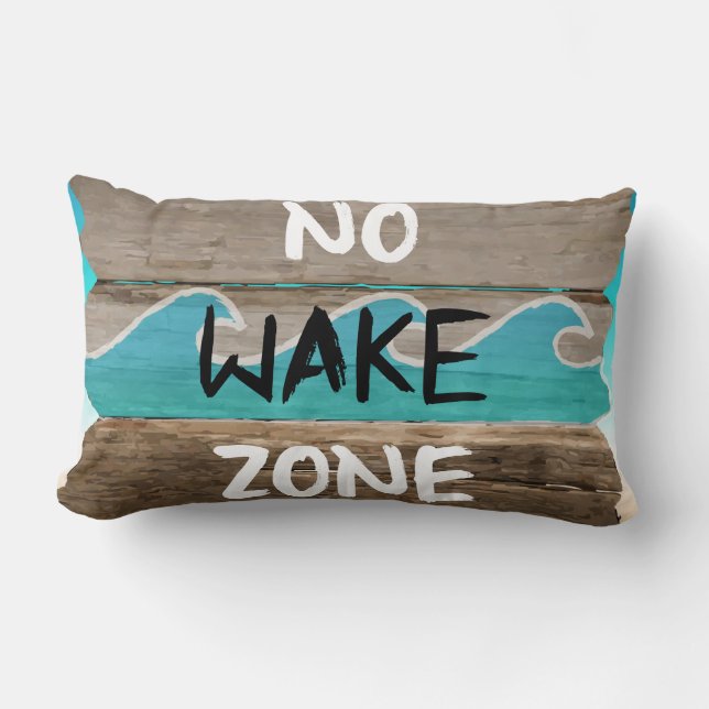 LIFE'S A BEACH: NO WAKE ZONE LUMBAR CUSHION (Front)