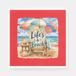 "Life's A Beach" Paper Napkin