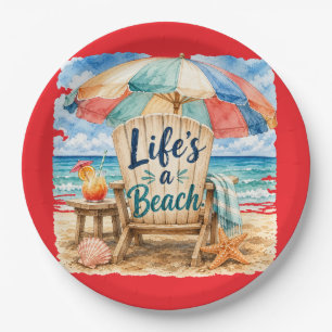 "Life's A Beach" Paper Plate