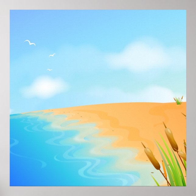 Lifes a Beach Poster (Front)