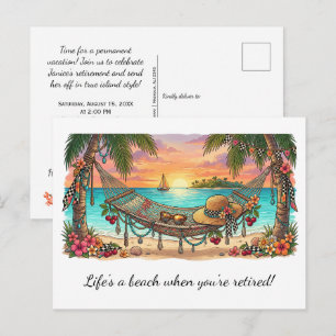 Life's a Beach Retirement Party    Postcard