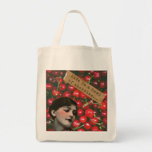 Life's A Bowl of Cherries Altered Art   Tote Bag