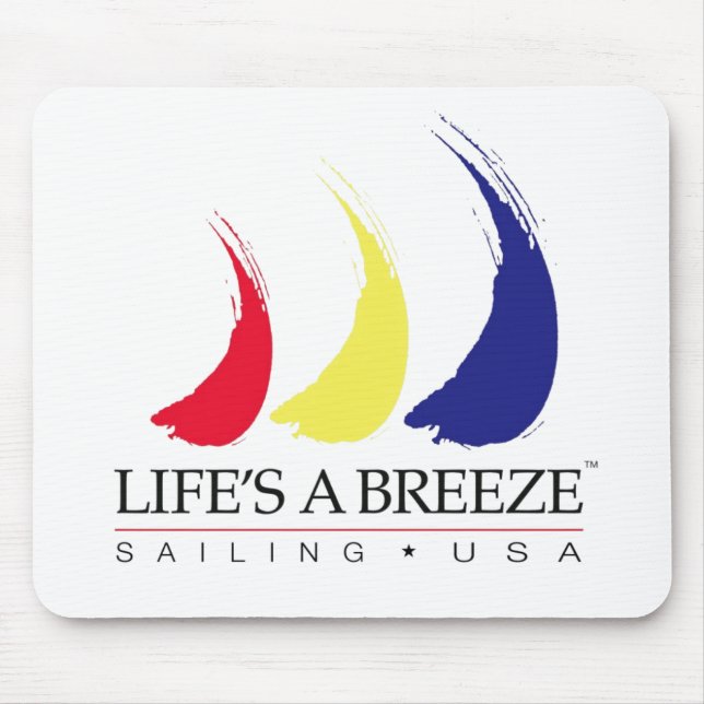 Life's a Breeze®_Paint-The-Wind_Sailing USA Mouse Pad (Front)