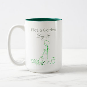Life's a Garden Two-Tone Coffee Mug
