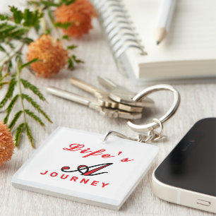 "Life's a Journey" Inspirational Charm Keychain