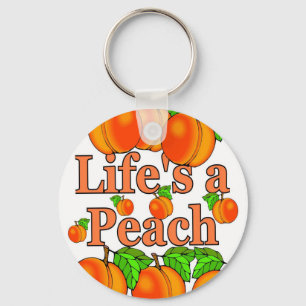 Life's a Peach Key Ring