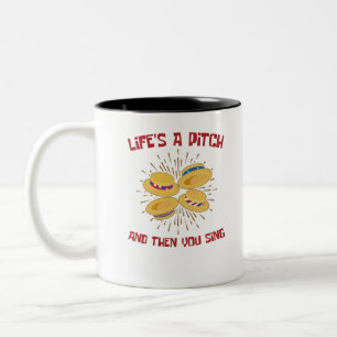 Life's a Pitch Funny Barbershop Quartet Singer Two-Tone Coffee Mug