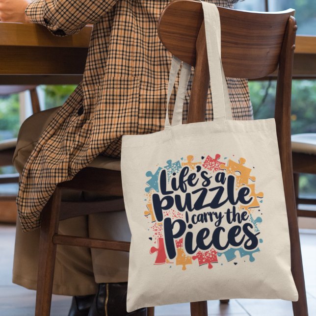 Life's a Puzzle Unique Fun  Tote Bag (Creator Uploaded)
