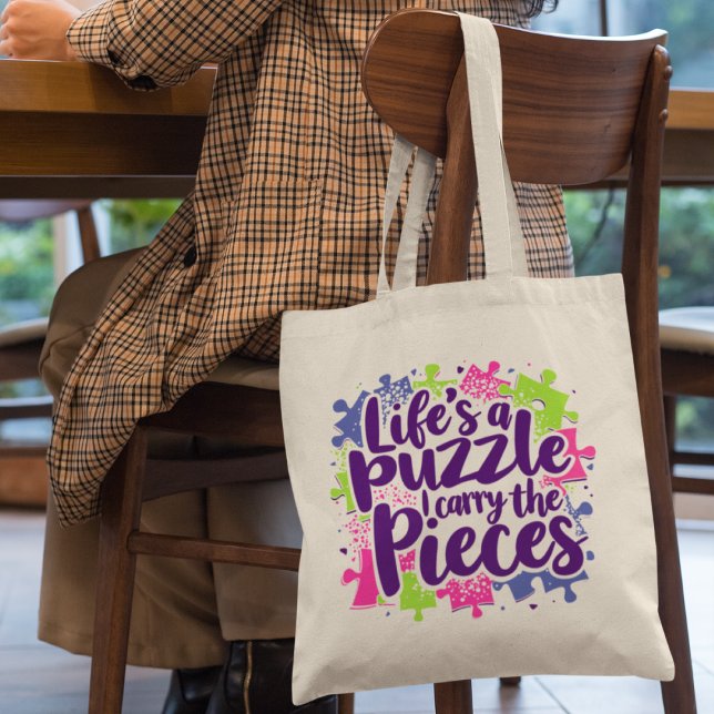 Life's a Puzzle Unique Fun  Tote Bag (Creator Uploaded)