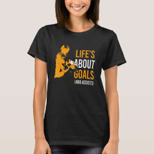 Life's About Goals American Football Shirt For Boy