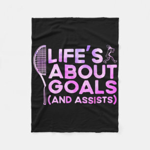 Life's About Goals And Ists Sport Fleece Blanket