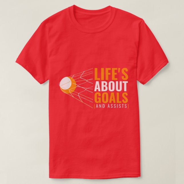 Lifes About Goals Field Hockey  for Boys Field Hoc T-Shirt (Design Front)