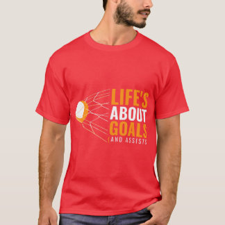 Lifes About Goals Field Hockey  for Boys Field Hoc T-Shirt