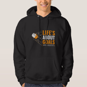 Life's About Goals Ice Hockey for Boys Ice Hockey Hoodie