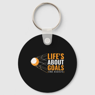 Life's About Goals Lacrosse for Girls Lacrosse Key Ring