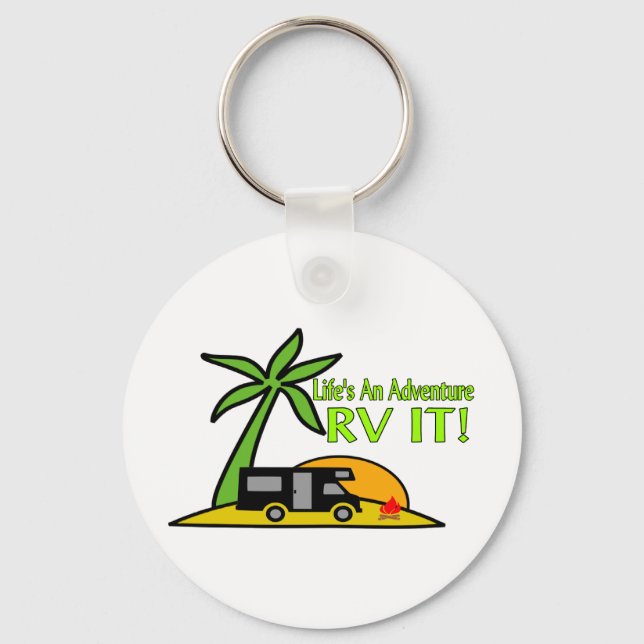 Life's An Adventure So RV It Key Ring (Front)