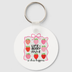 Life's Berry Sweet So Choose Happiness Summer Frui Key Ring