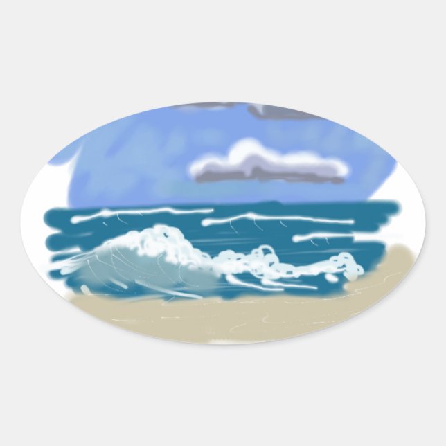 Life's Better at the Beach Oval Sticker (Front)