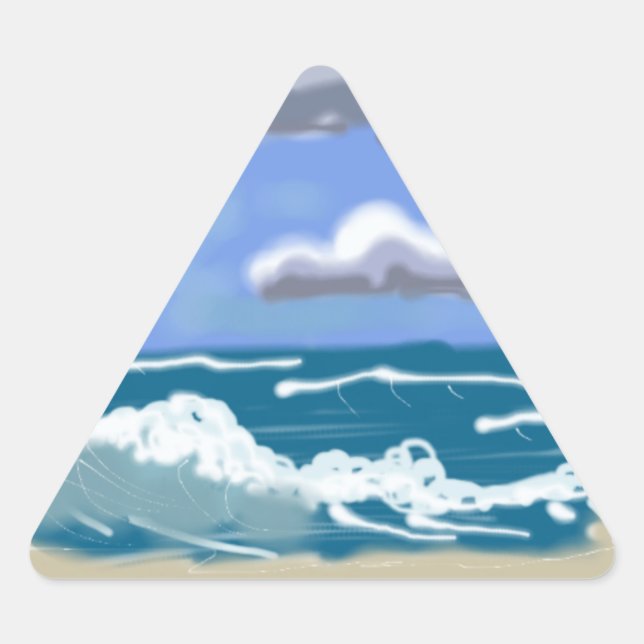 Life's Better at the Beach Triangle Sticker (Front)