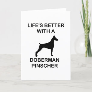 lifes better with a doberman pinscher holiday card