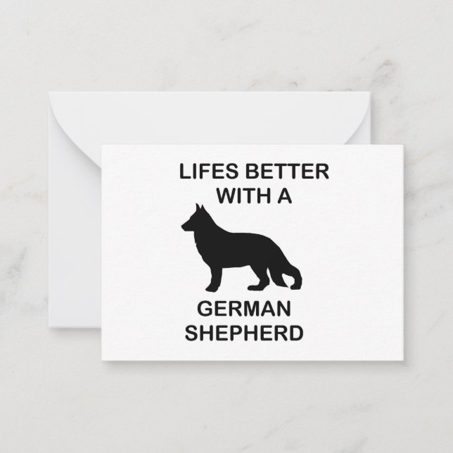 life's better with a german shepherd card (Front)